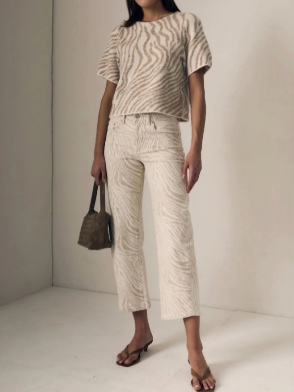 Le Jean Nomad Ankle Jean in Zebra